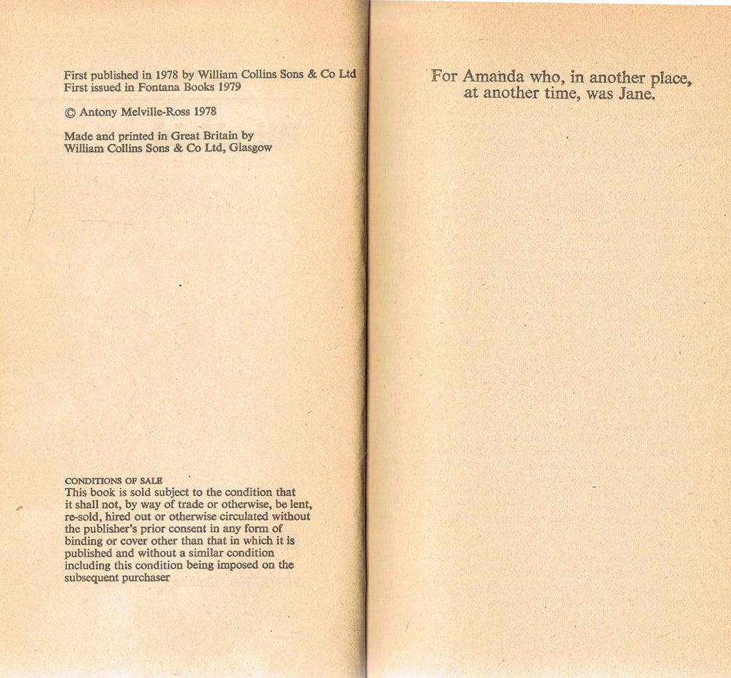 Blinfold by Antony Melville-Ross (Fontana Books 5808)
