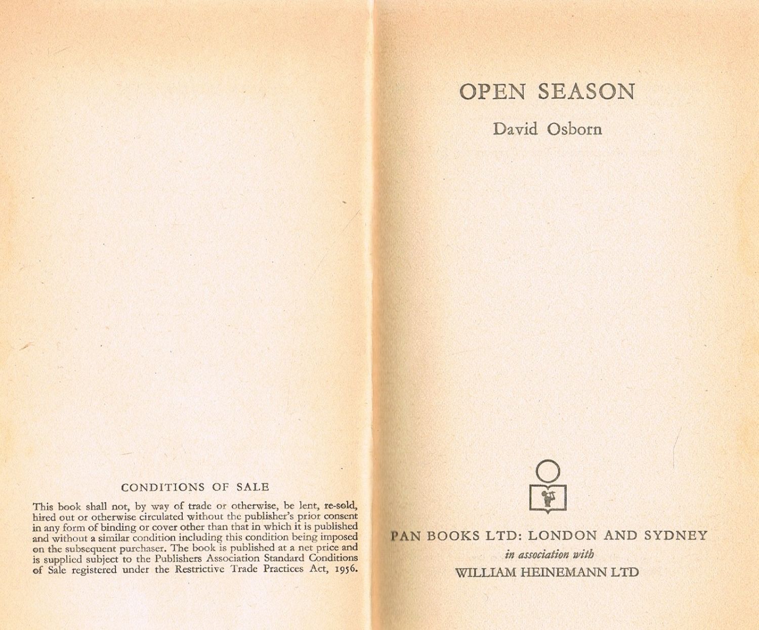 Open Season (Pan Books Ltd) by David Osborn