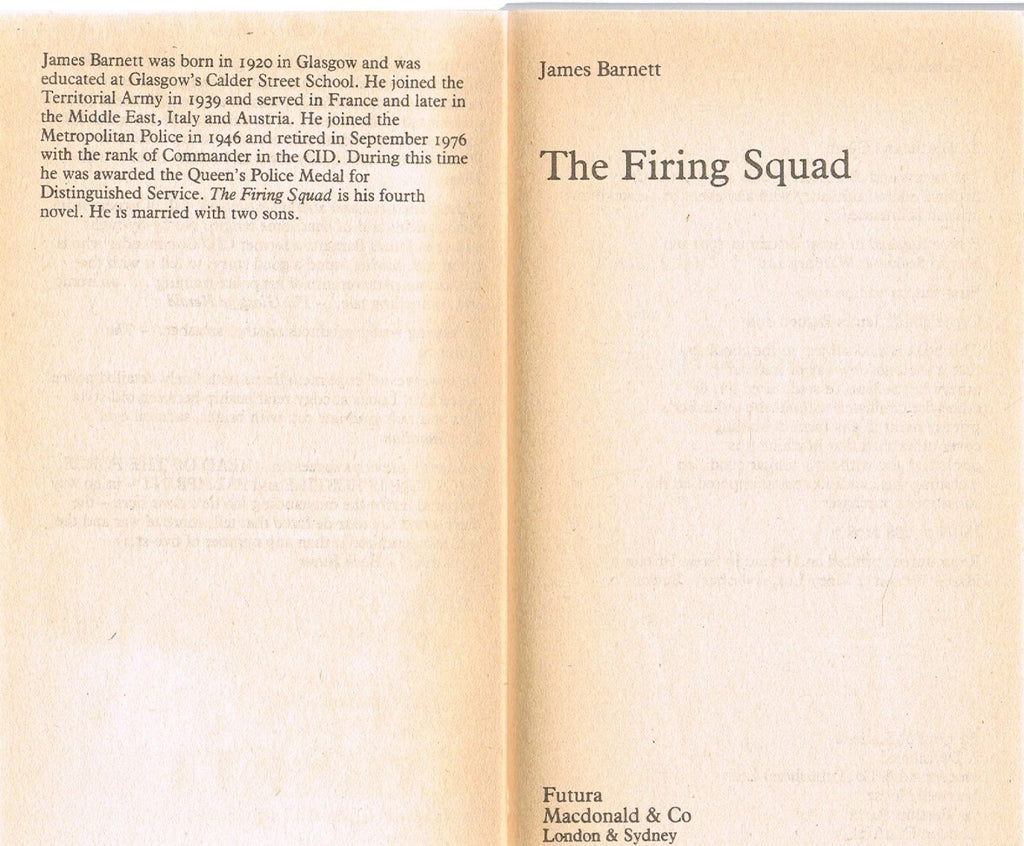 The Firing Squad (Futura) by James Barnett