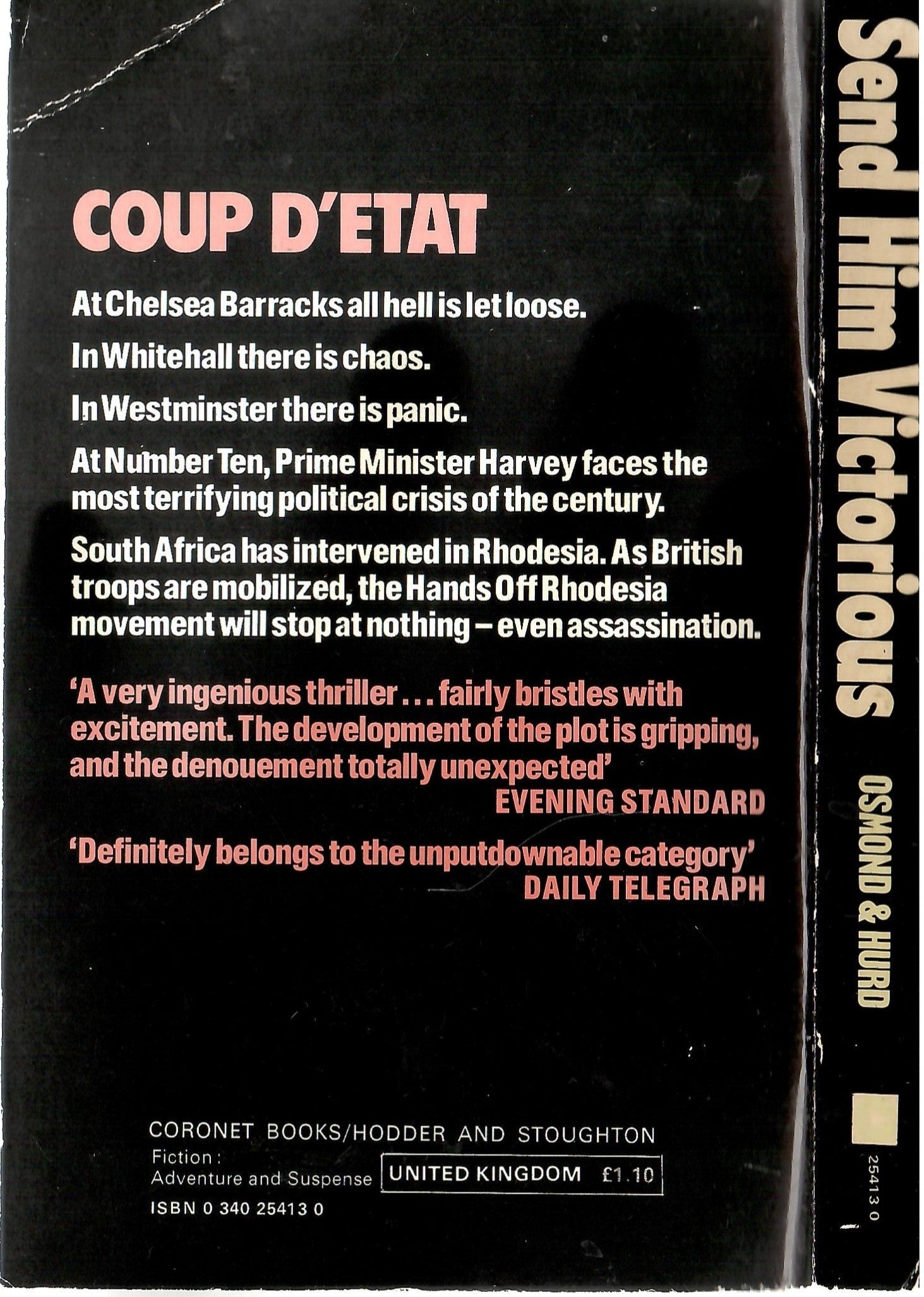 Send him Victorious  (Coronet Books) by Andrew Osmond and Douglas Hurd