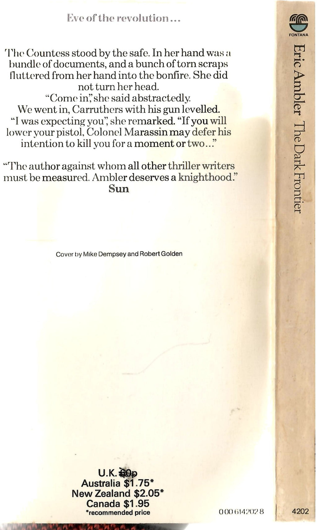 The Dark Frontier (Fontana 4202) by Eric Ambler