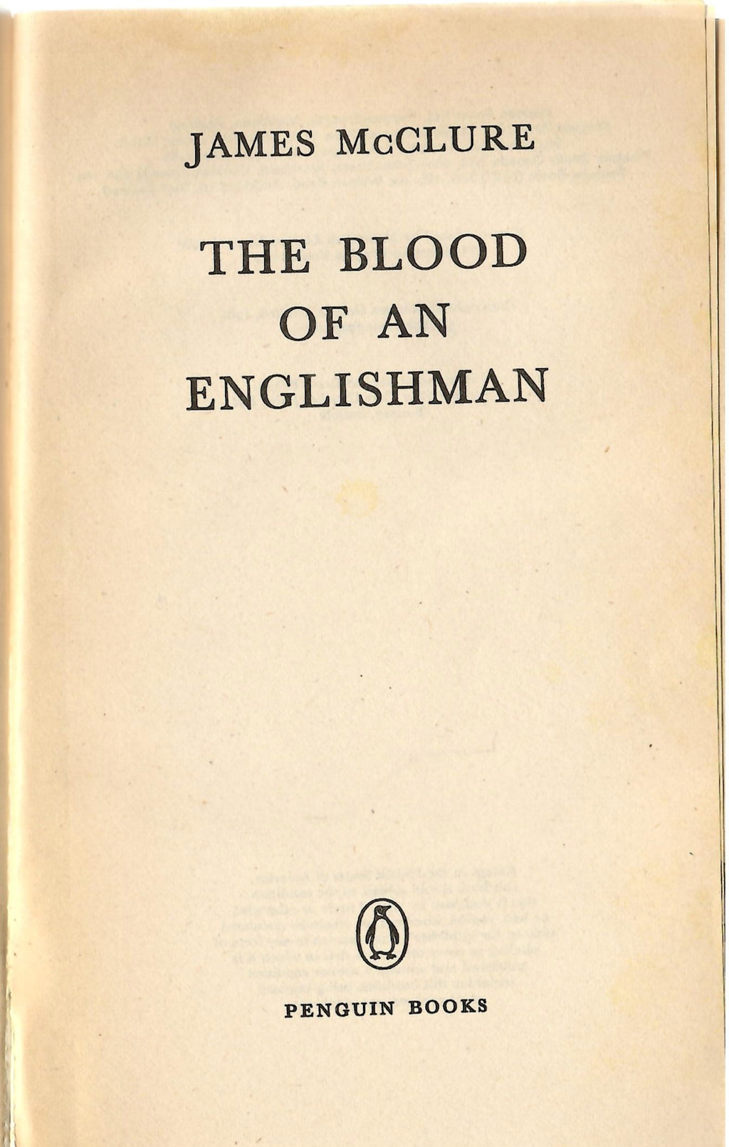 The Blood of an Englishman (Penguin Books) by James McClure