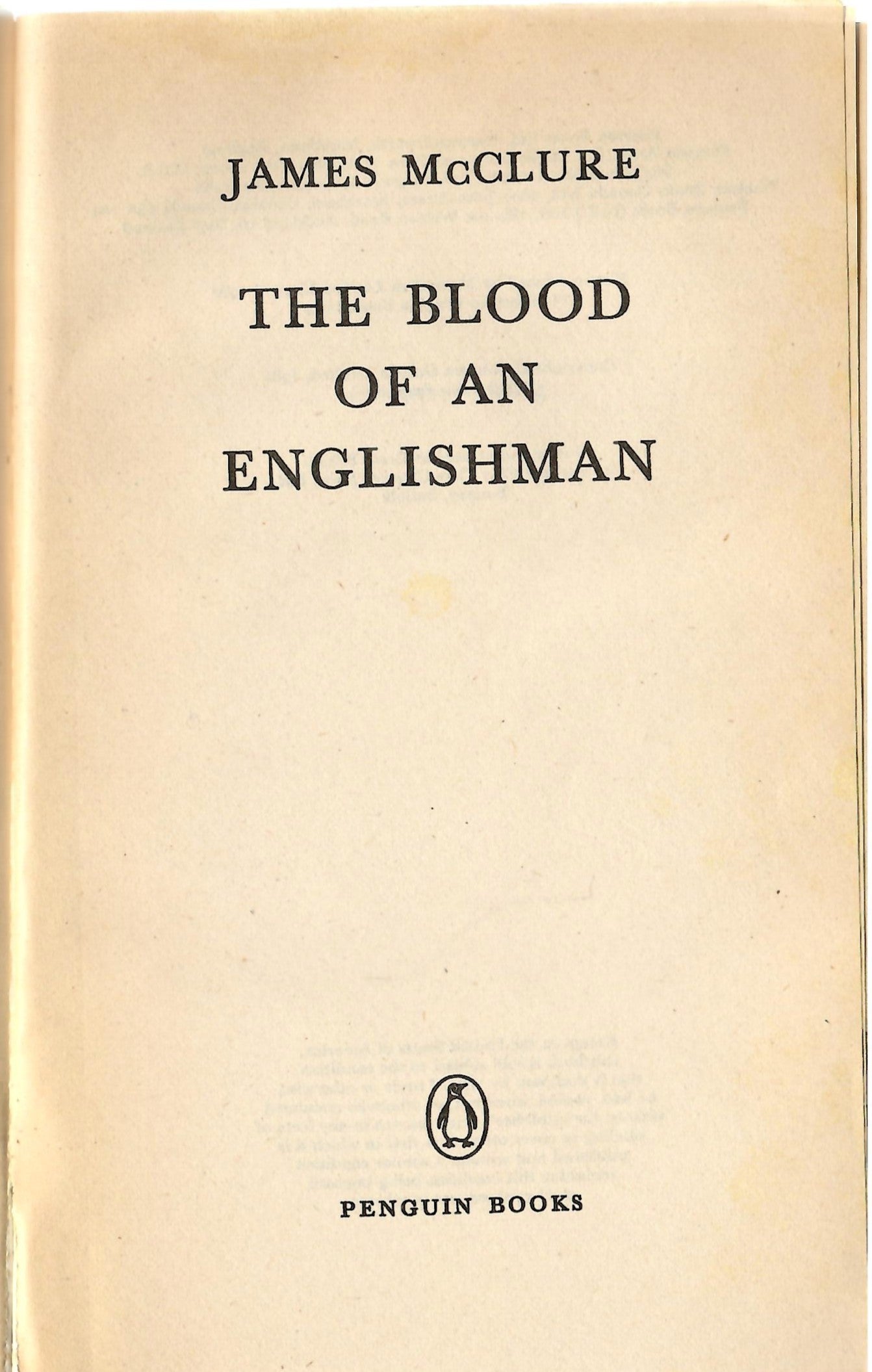 The Blood of an Englishman (Penguin Books) by James McClure