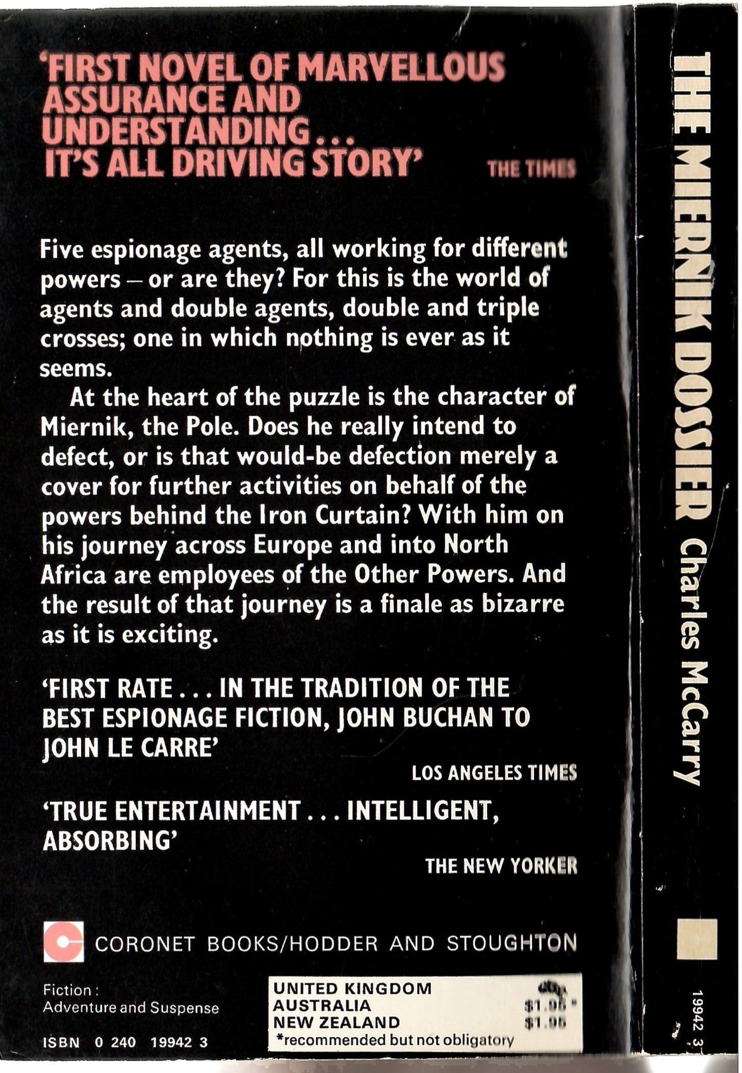 The Miernik Dossier (Coronet Books) by Charles McCarry
