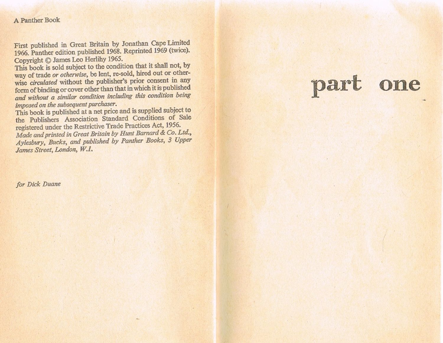 The Midnight Cowboy (Panther Books) by James Leo Herlihy