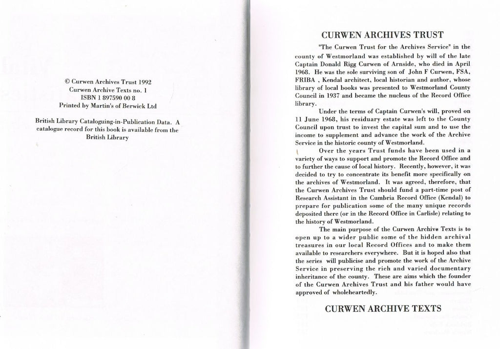 Vital Statistics: Westmorland Census of 1787, Loraine Ashcroft (Ed)