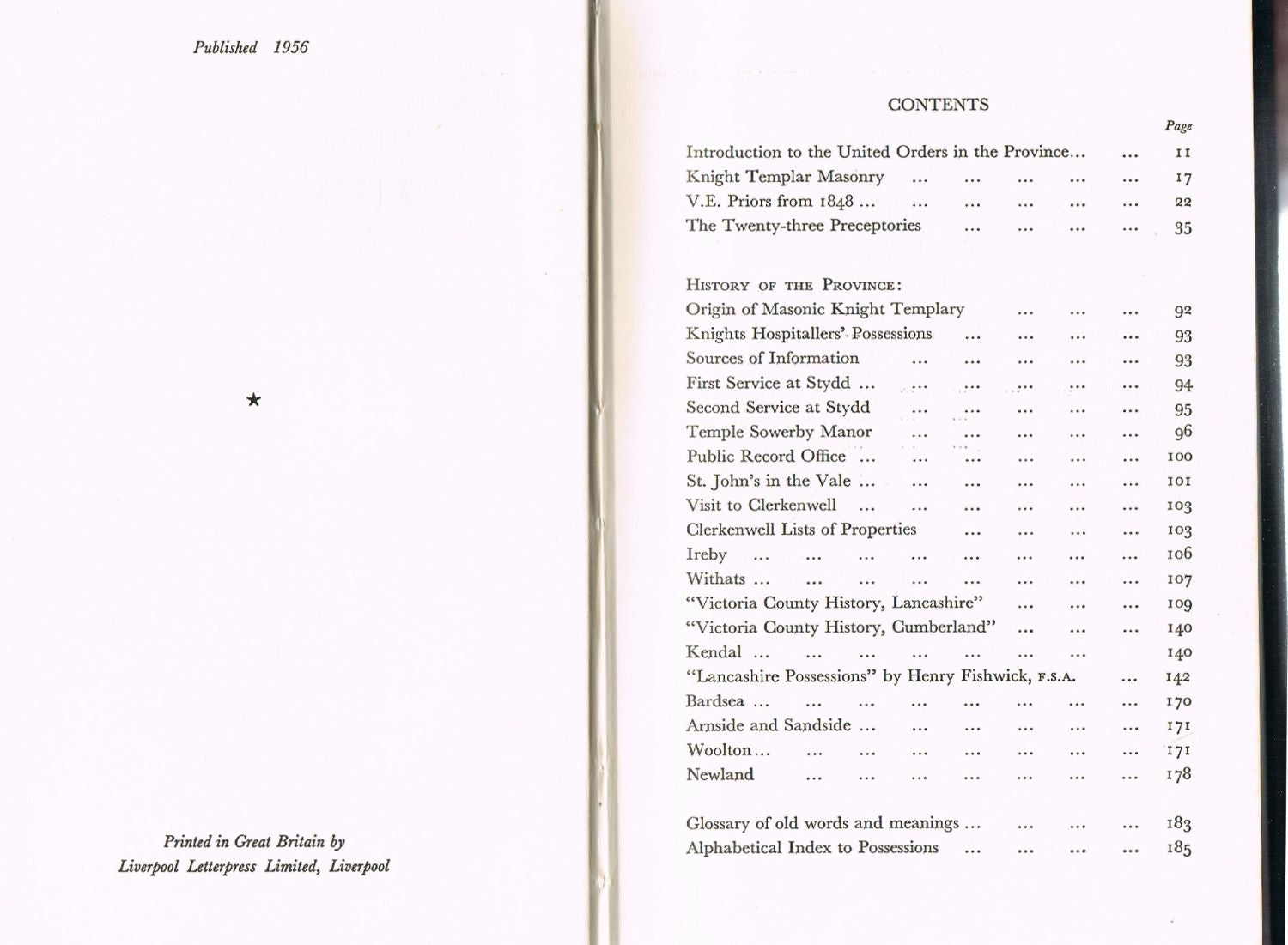 History of the Priory of Lancashire MAPLES Capt. J.C. & others.