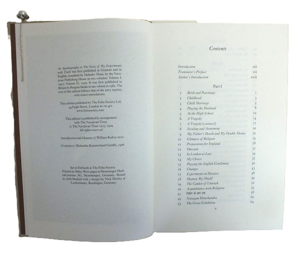 M.K. Ghandi.  An Autobiography or The Story of My Experiments with Truth