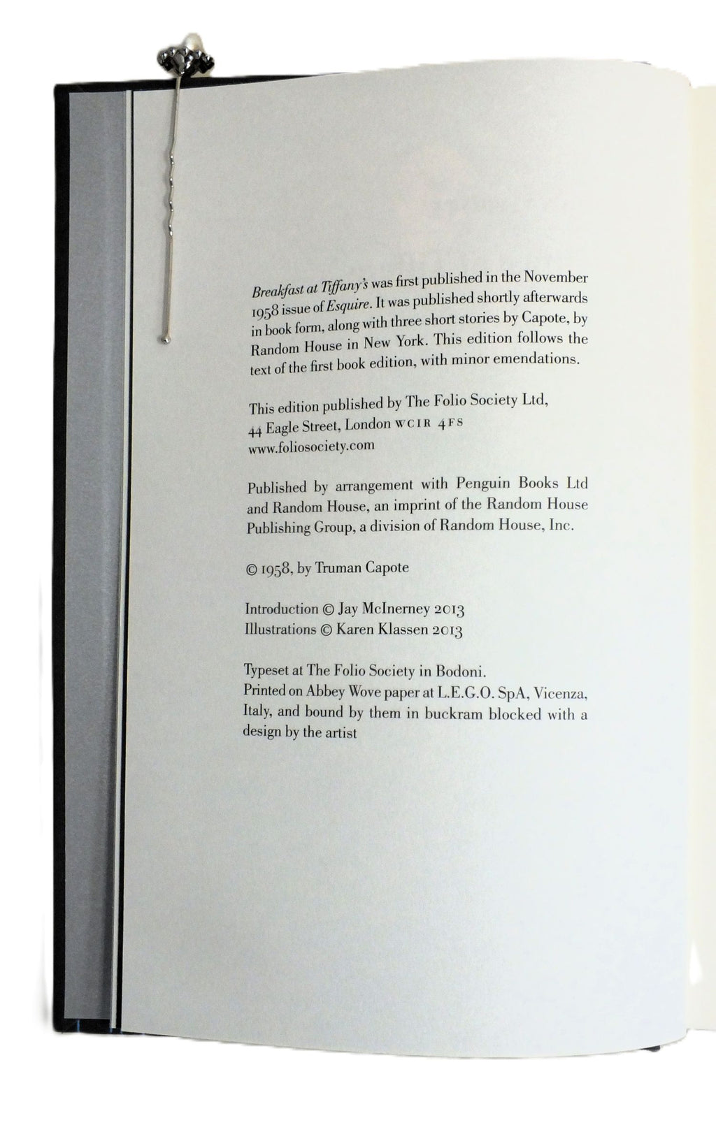 Breakfast at Tiffany's by Truman Capote