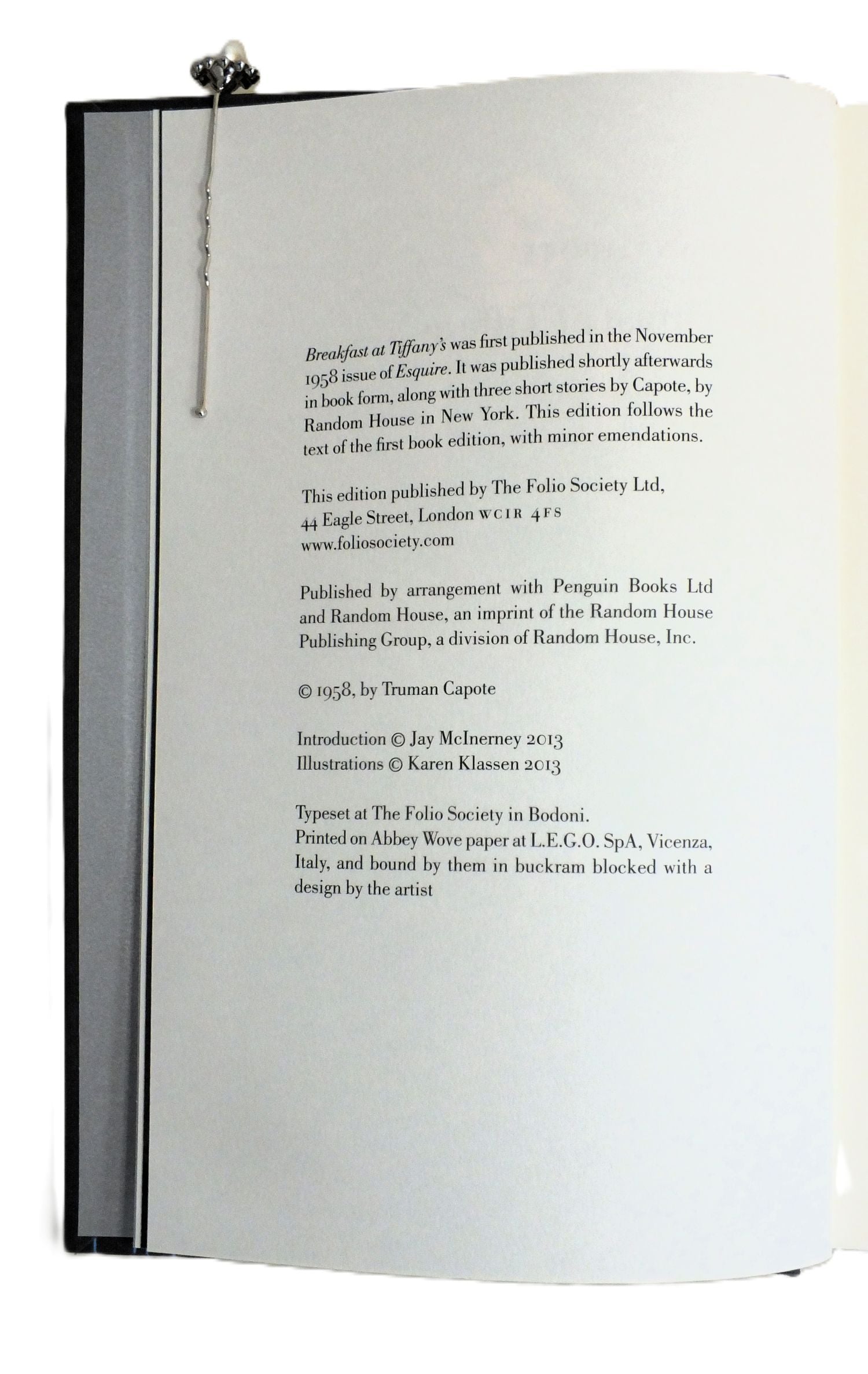 Breakfast at Tiffany's by Truman Capote