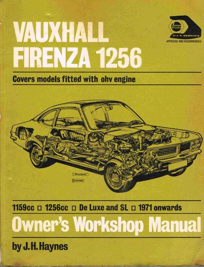 Vauxhall Firenza 1159 and 1256 cc Owner's Workshop Manual