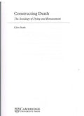 Constructing Death: The Sociology of Dying and Bereavement