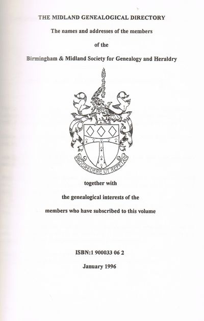 Midland Genealogical Directory 1996