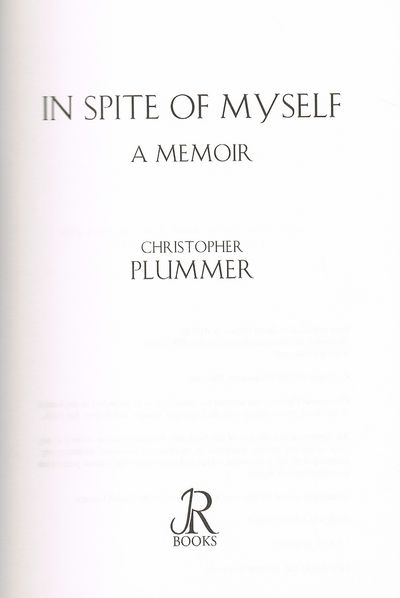 In Spite of Myself: A Memoir