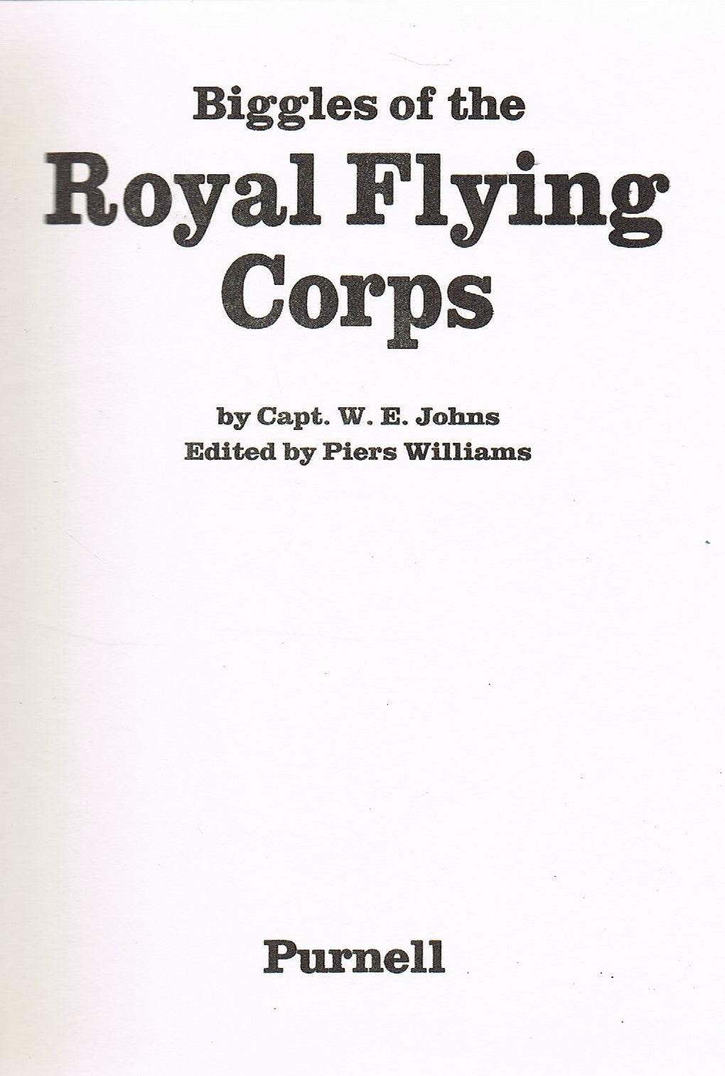 Biggles of the Royal Flying Corps