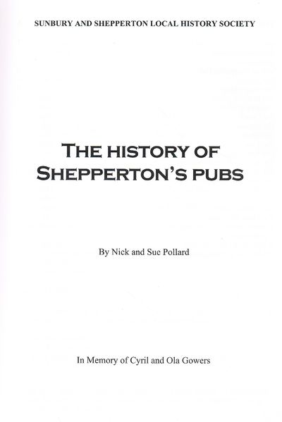 The History of Shepperton's Pubs