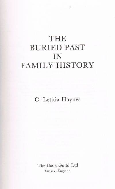 The Buried Past in Family History