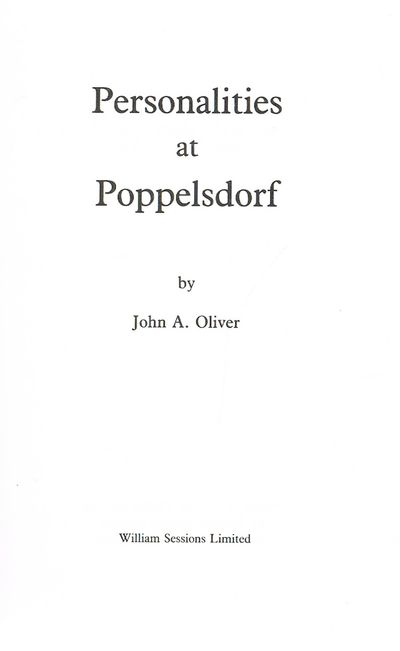 Personalities at Poppelsdorf