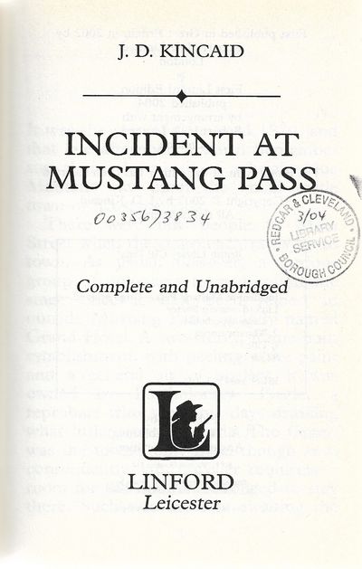 Incident At Mustang Pass (Linford Western)