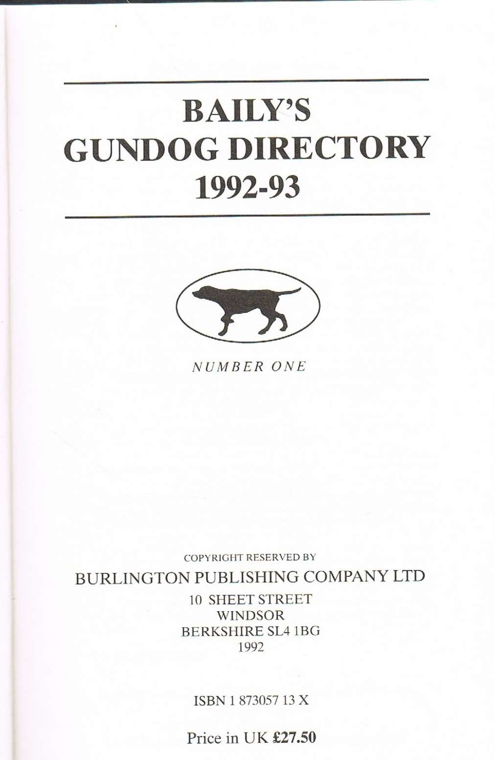 Baily's Gundog Directory