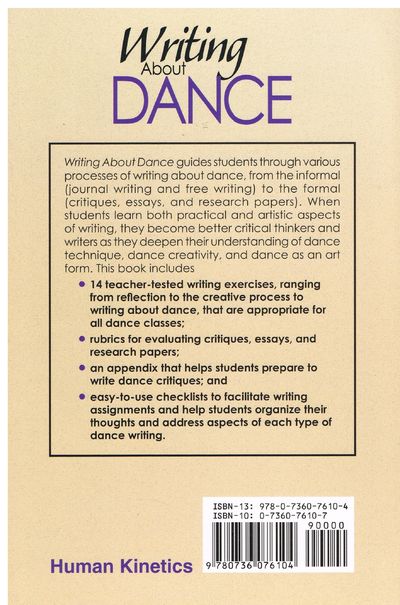 Writing About Dance