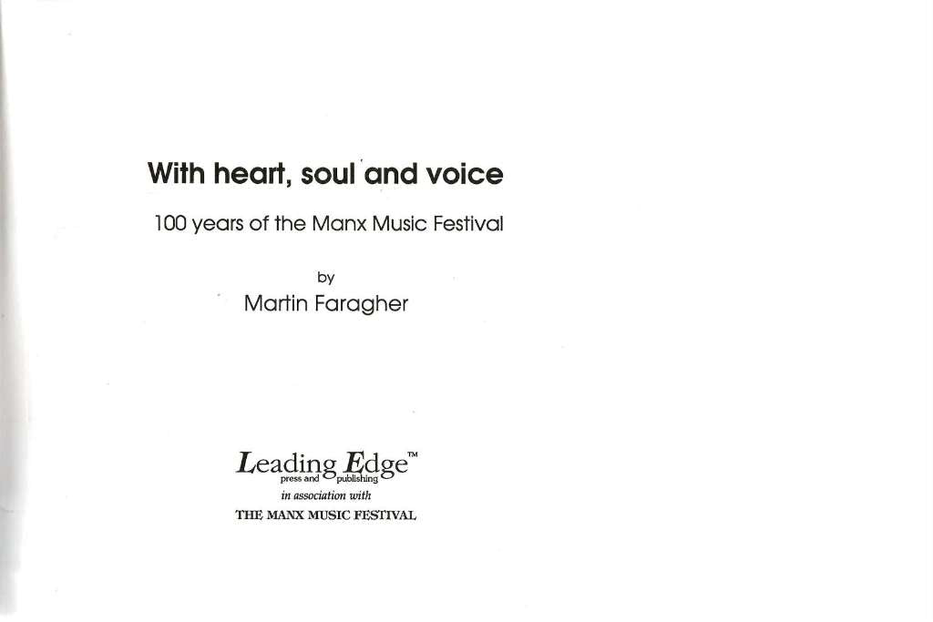 With Heart, Soul and Voice: 100 Years of the Manx Music Festival