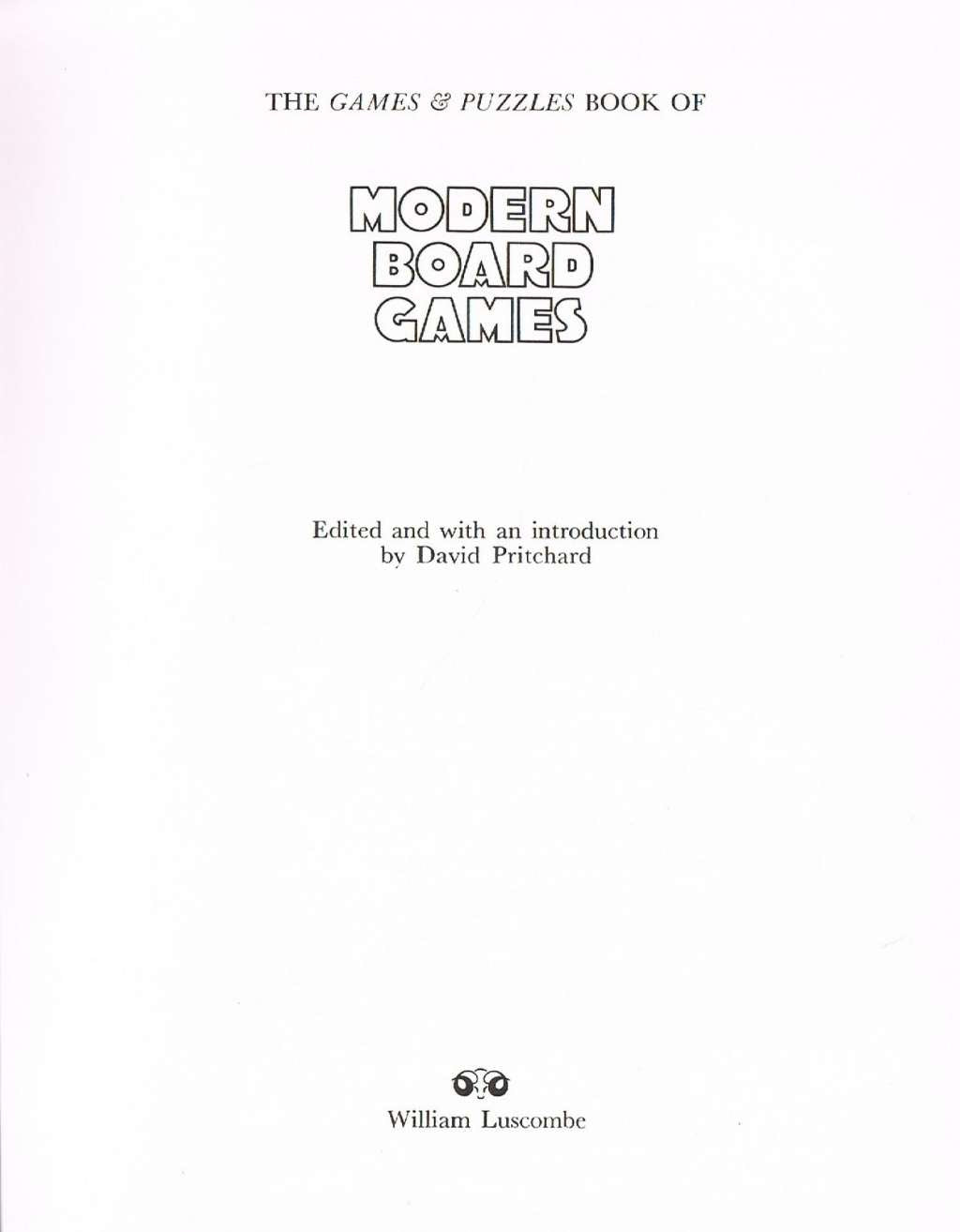 Modern Board Games