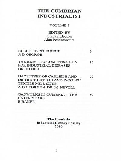 Cumbrian Industrialist: v. 7