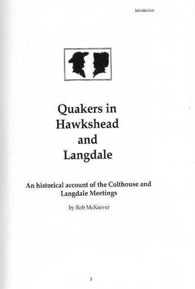 Quakers in Hawkshead and Langdale by Rob Mckeever