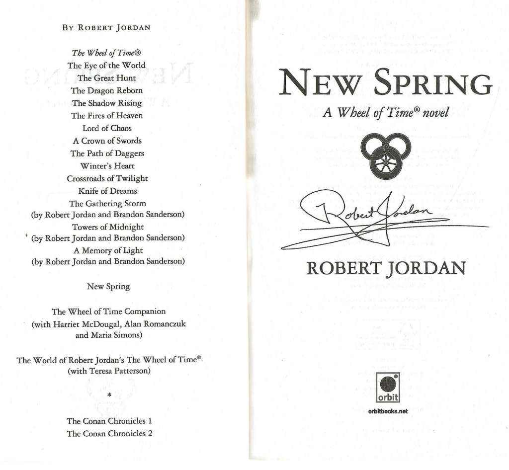 New Spring: A Wheel of Time Prequel (Now a major TV series)