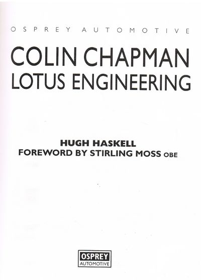Colin Chapman: Lotus Engineering