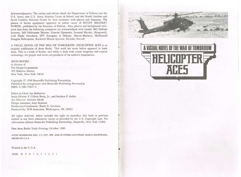 Helicopter aces: a visual novel of the war of tomorrow