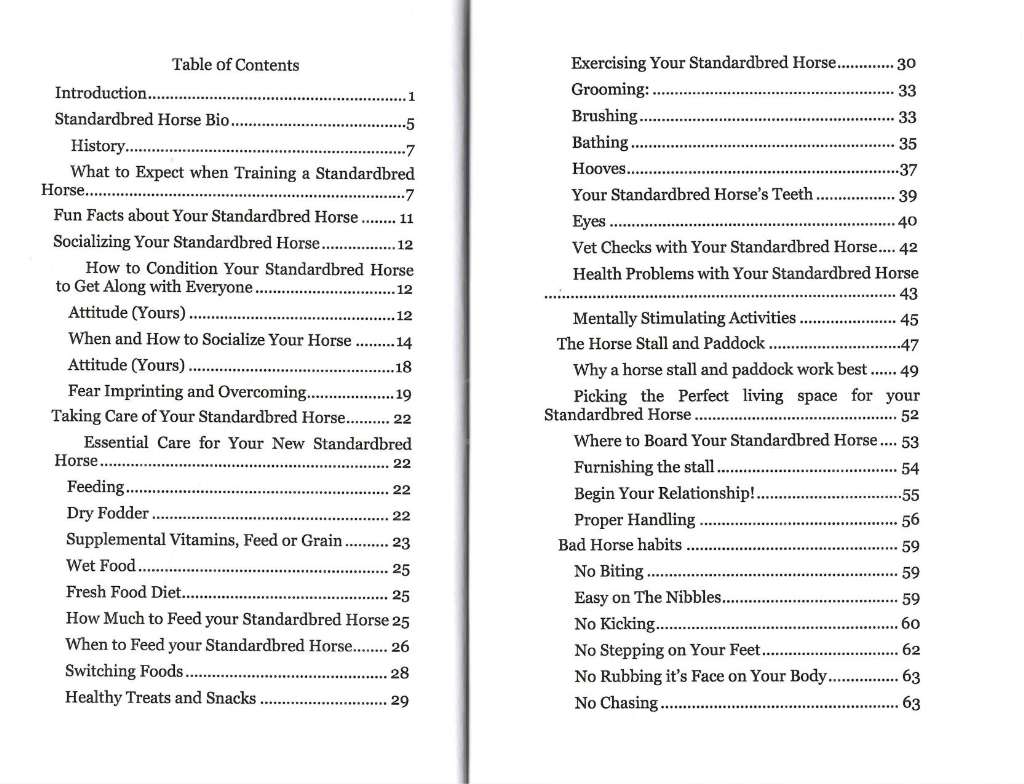 Standardbred Training Book for Standardbred Horses By SaddleUP Horse Training, Are You Ready to Saddle Up? Easy Training * Fast Results, Standardbred Horse