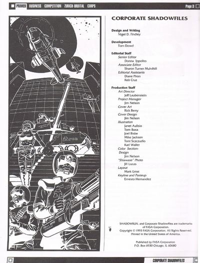 Corporate Shadowflies: A Shadowrun Sourcebook (Shadowrun 7113)