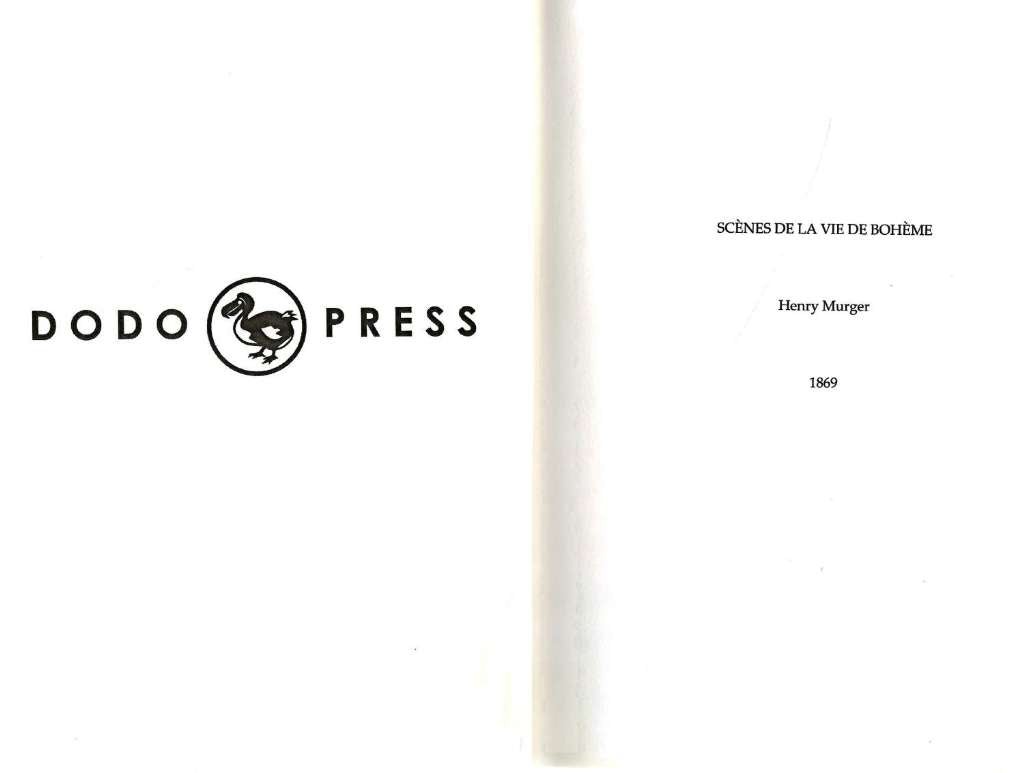 Scenes de La Vie de Boheme (Dodo Press)