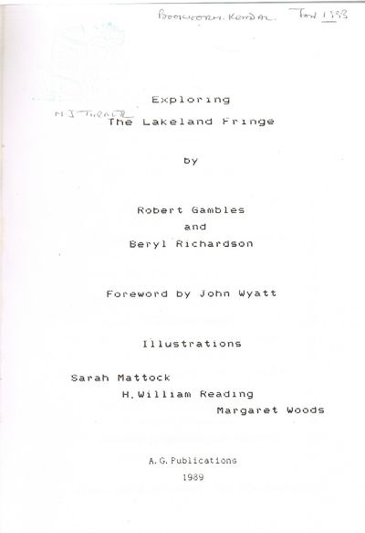 Exploring the Lakeland Fringe by Robert Gambles and Beryl Richardson