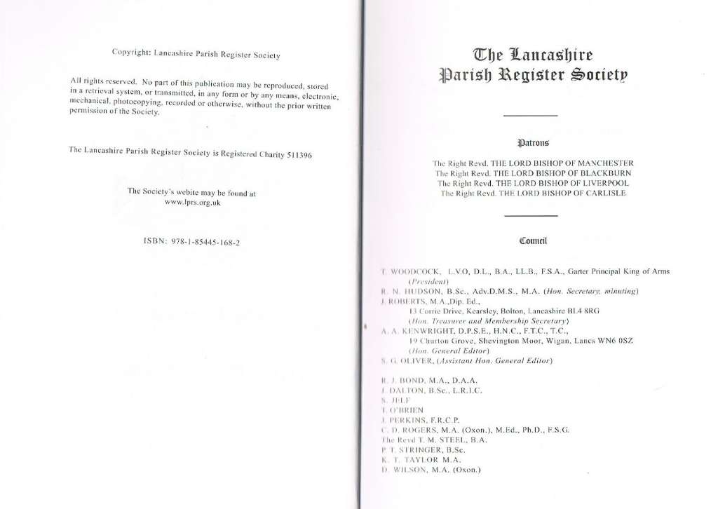 The Registers of St. Peter Melling in Lonsdale 1720-1851