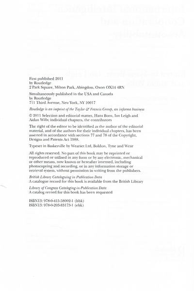 International Intelligence Cooperation and Accountability (Studies in Intelligence)