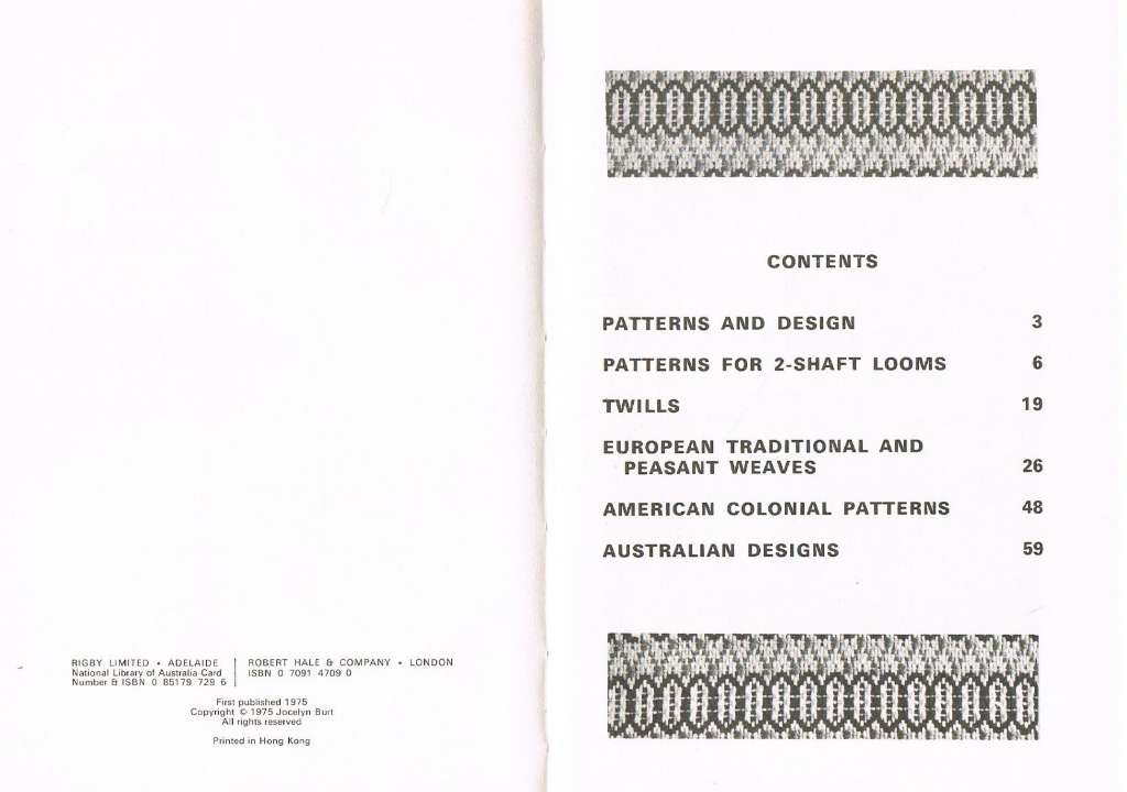 Patterns for Weaving (Instant Library S.)