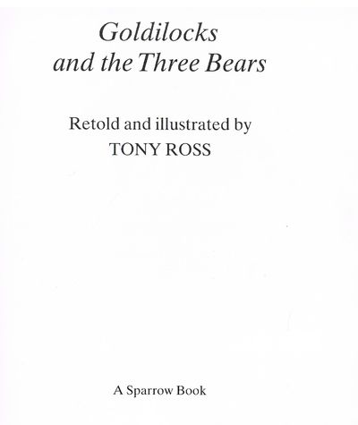 Goldilocks and the Three Bears
