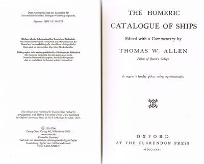 The Homeric Catalogue of Ships