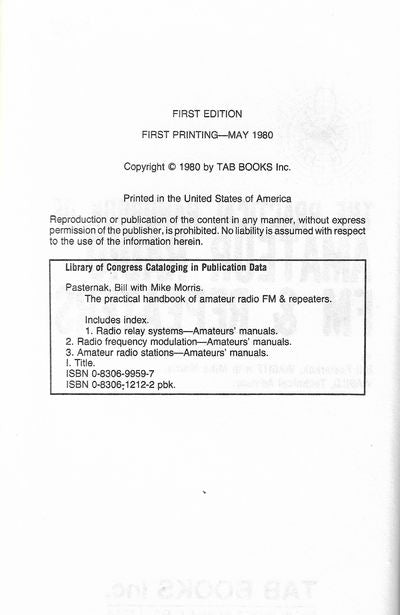 Title: The practical handbook of amateur radio FM n repea