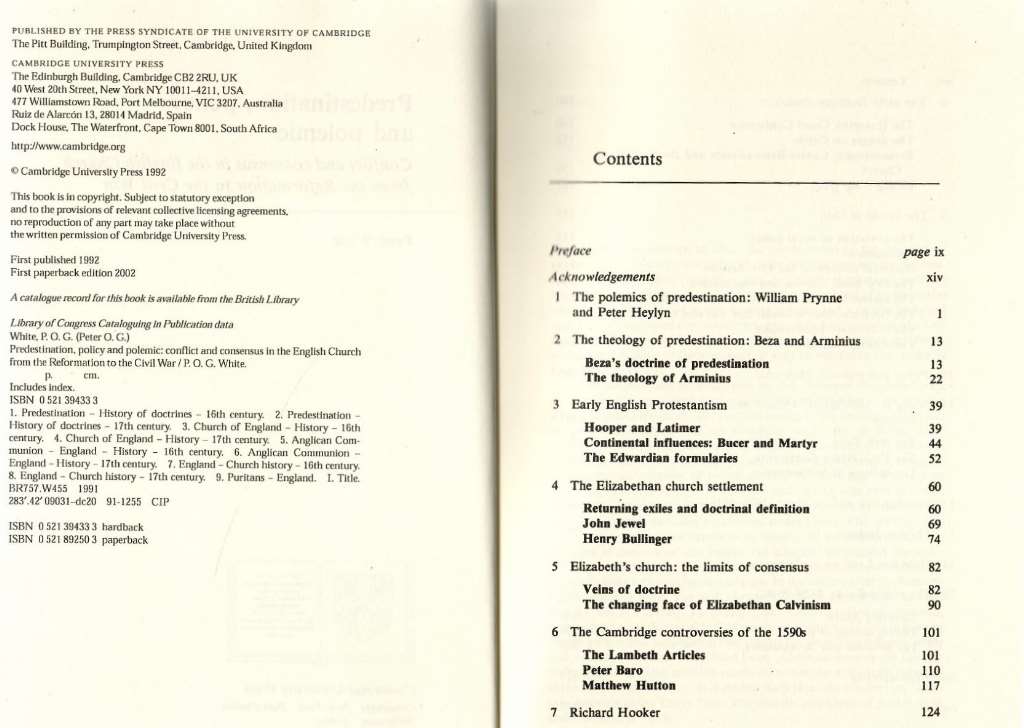 Predestination, Policy and Polemic: Conflict And Consensus In The English Church From The Reformation To The Civil War