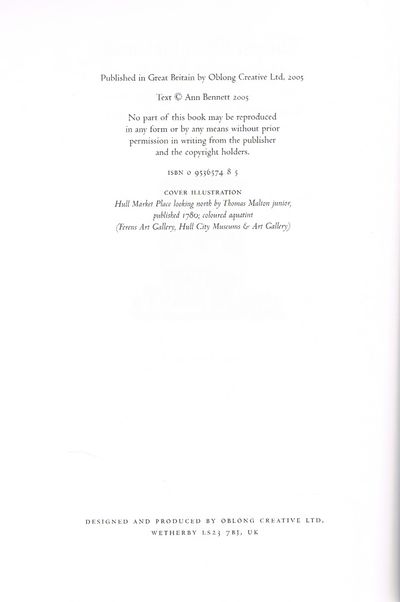 Shops, Shambles and the Street Market: Retailing in Georgian Hull 1770-1810