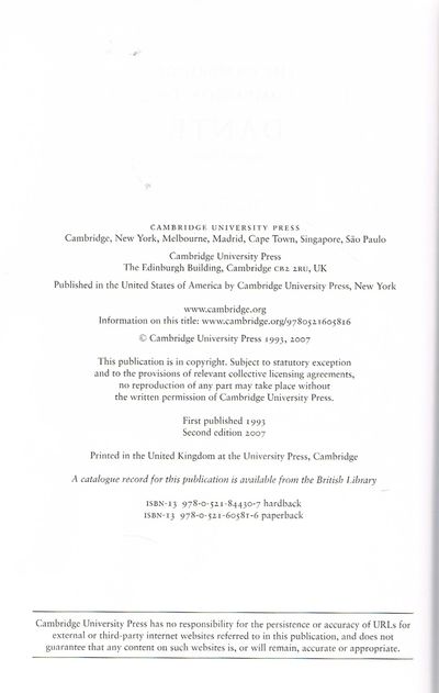 The Cambridge Companion to Dante (Cambridge Companions to Literature)