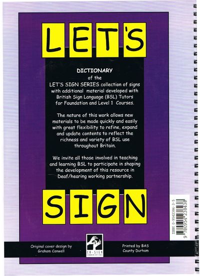 Let's Sign Dictionary: Everyday BSL for Learners