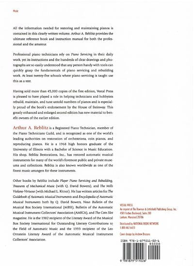 Piano Servicing, Tuning, and Rebuilding: for the Professional, the Student, and the Hobbyist