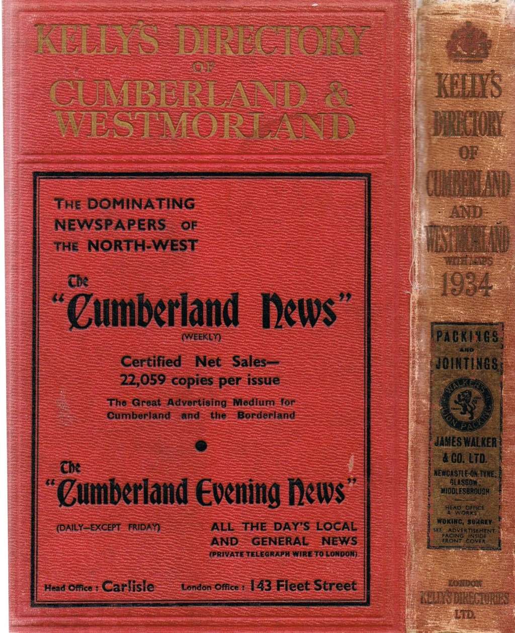 Kelly's Directory Of Cumberland And Westmorland 1934