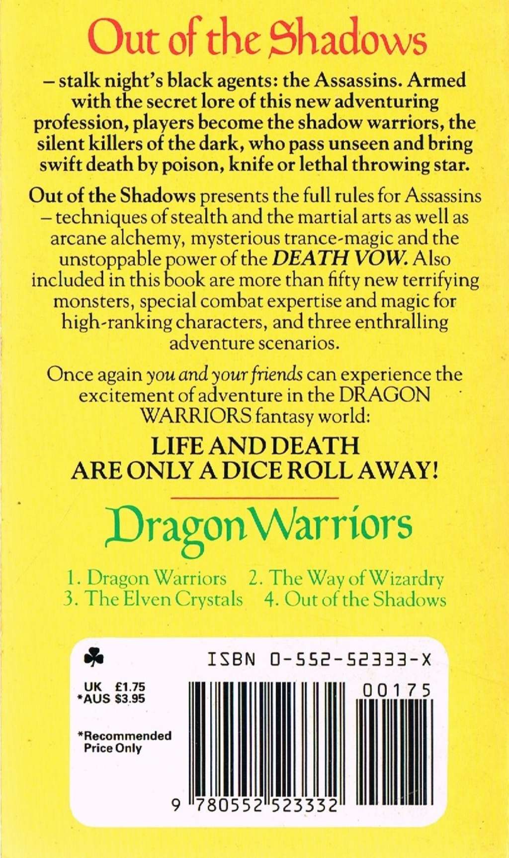 Out of the Shadows (No. 4) (Dragon warriors)