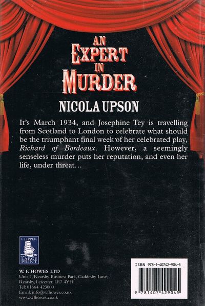 AN EXPERT IN MURDER; DEATH STALKS THE WEST END